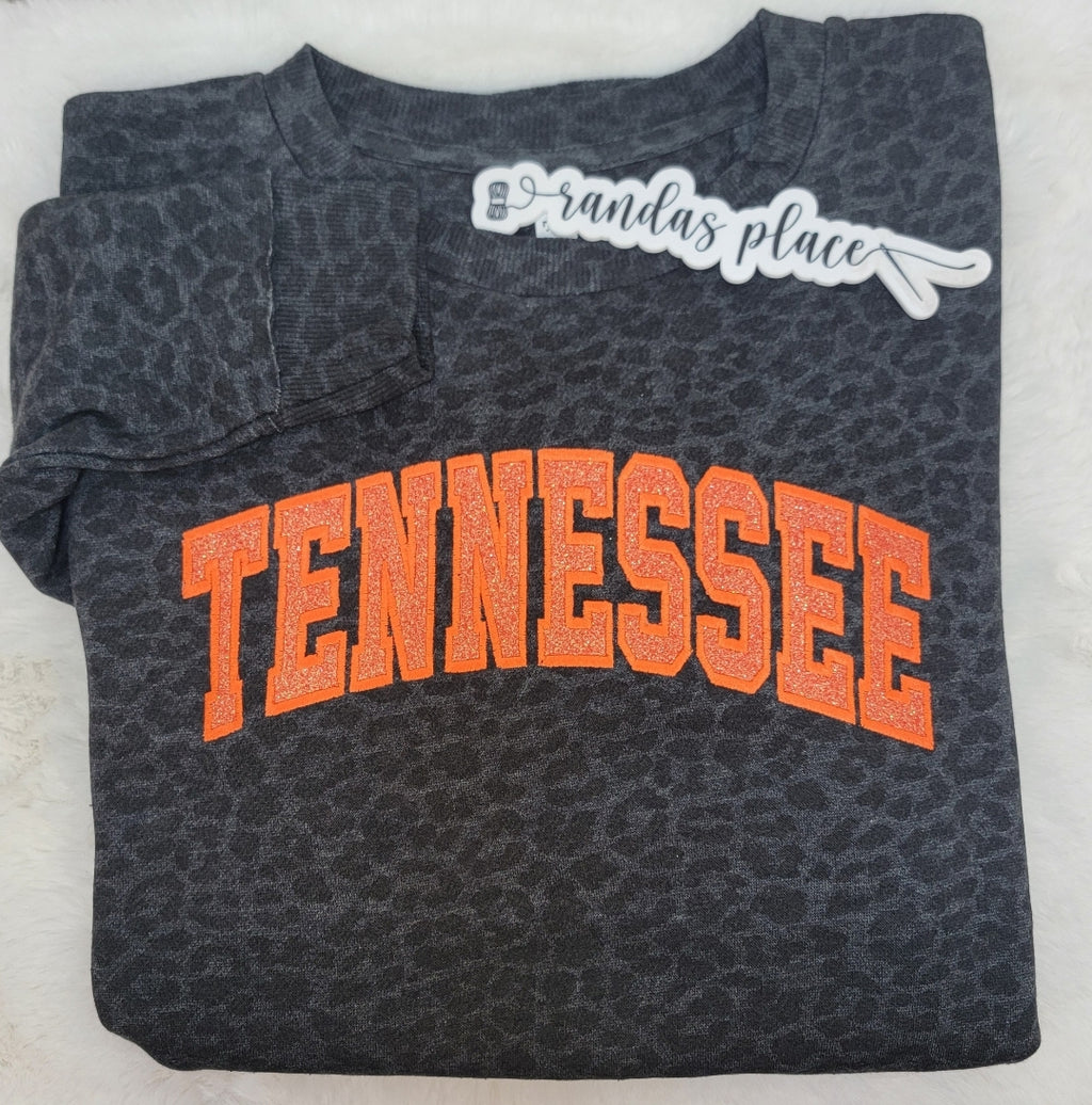 Tennessee Leopard Ladies Crewneck