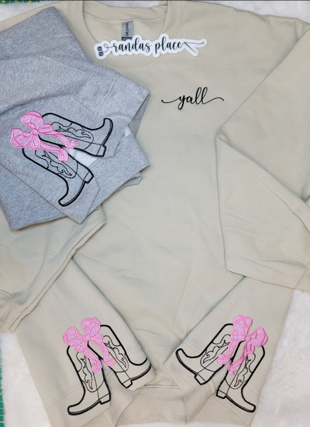 Ya'll Side Boot Crewneck