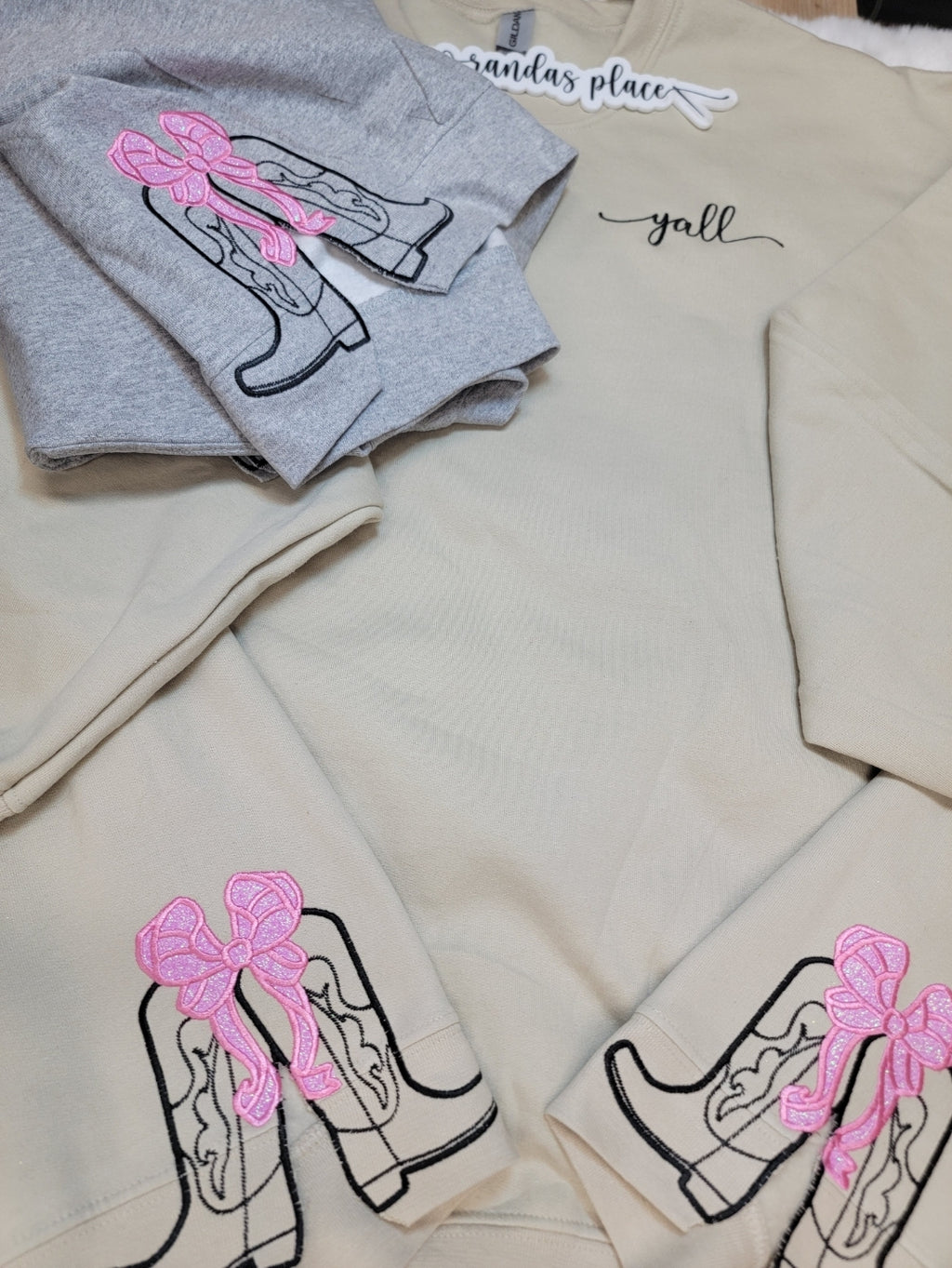 Ya'll Side Boot Crewneck