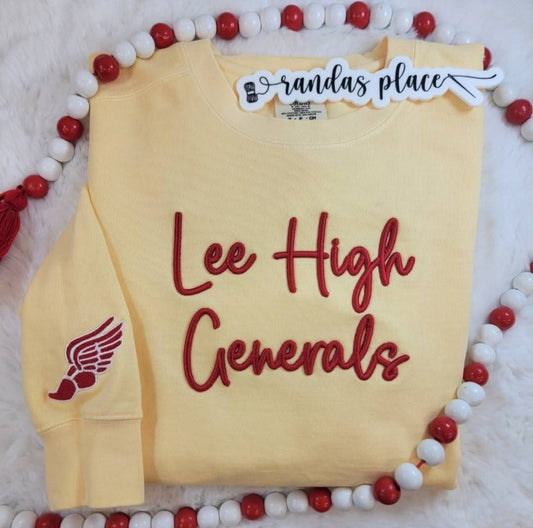 Lee High Generals Puff Comfort Colors Crewneck