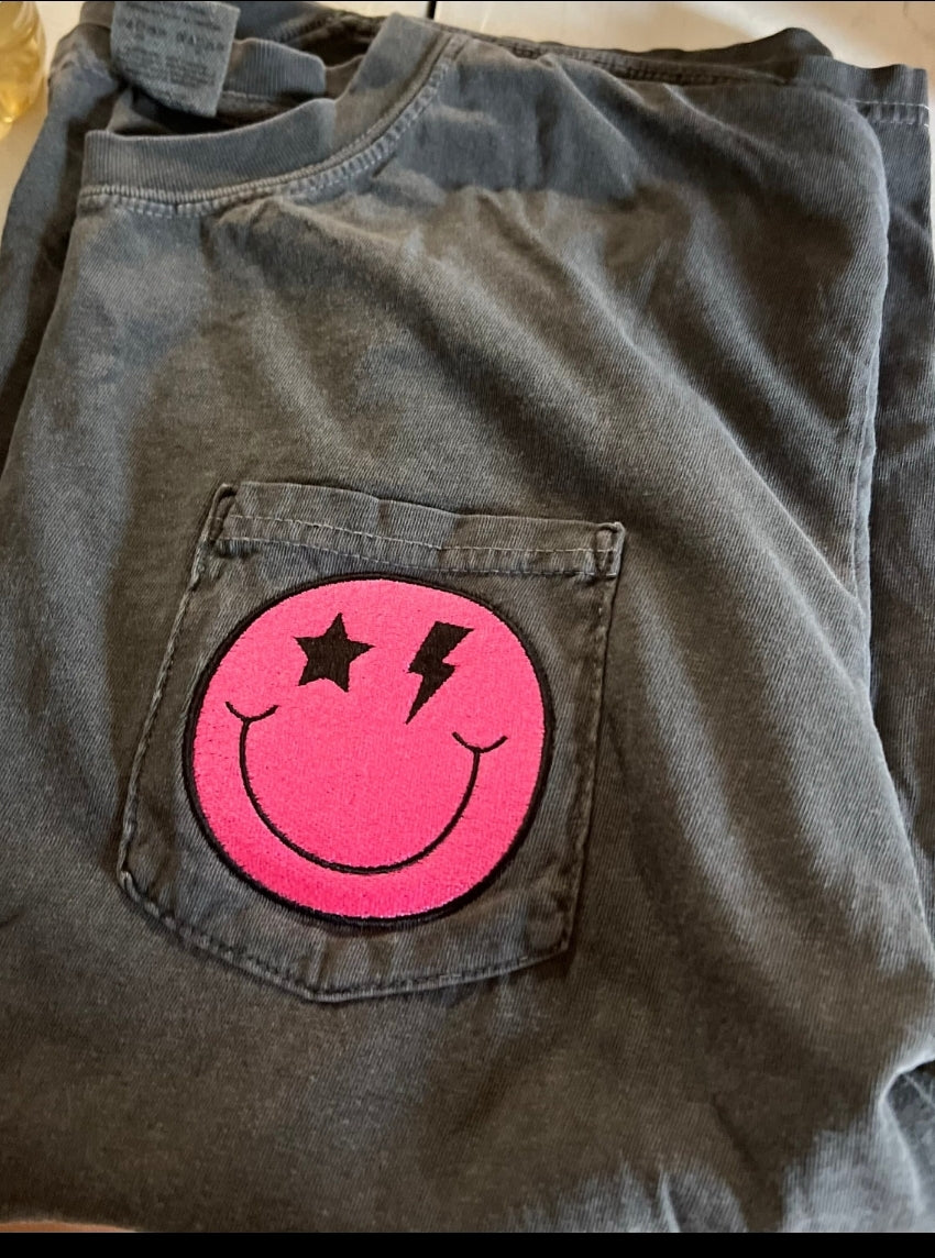 Lightning Bolt Smile Pocket Tee