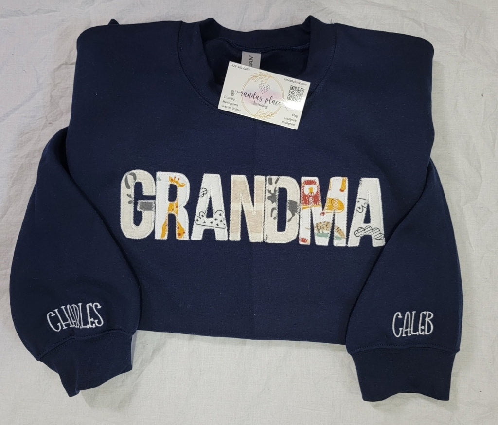 Custom GRANDMA Crewneck with Infant Apparel