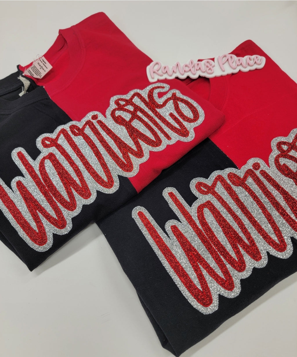Warriors Split Sparkle Tee
