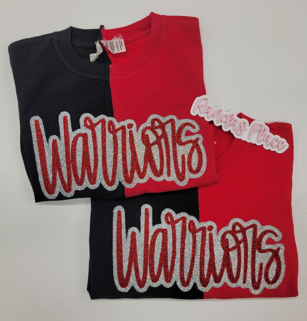 Warriors Split Sparkle Tee