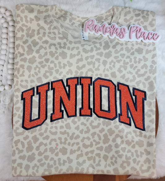 Union Sparkle Leopard Tee