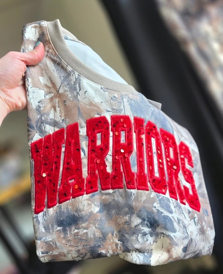 Warriors Camo Sequence Tee/Sweatshirt