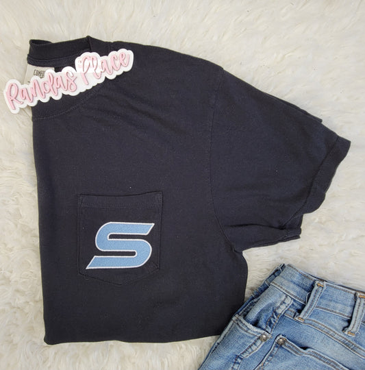 Shockers S Comfort Color Pocket Tee