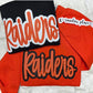Raiders Sparkle Script Crewneck