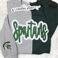 Spartans Split Sparkle Crewneck
