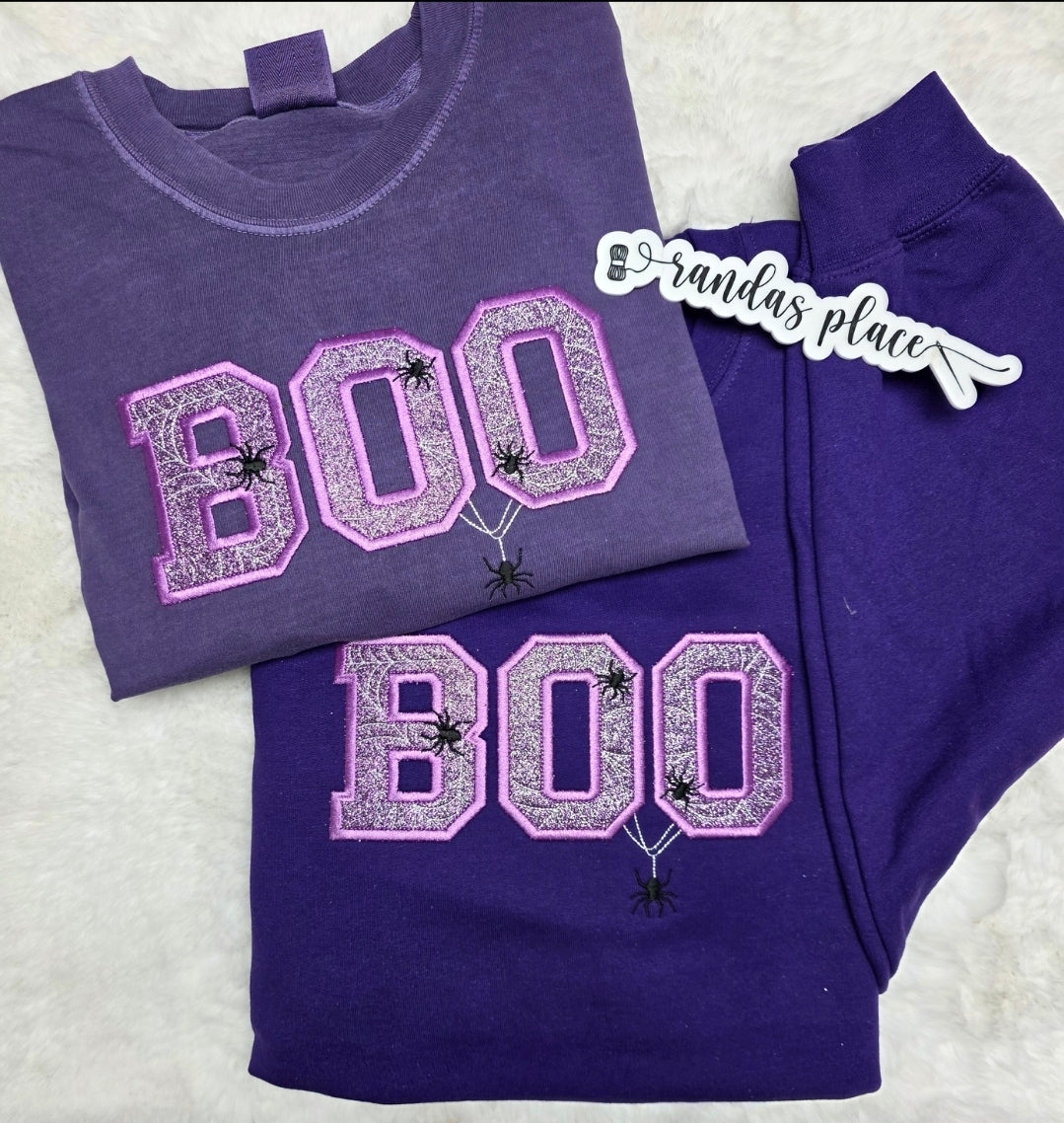 BOO Classic Halloween Sparkle Sweatshirt
