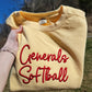 Generals Softball Puff Comfort Colors Crewneck