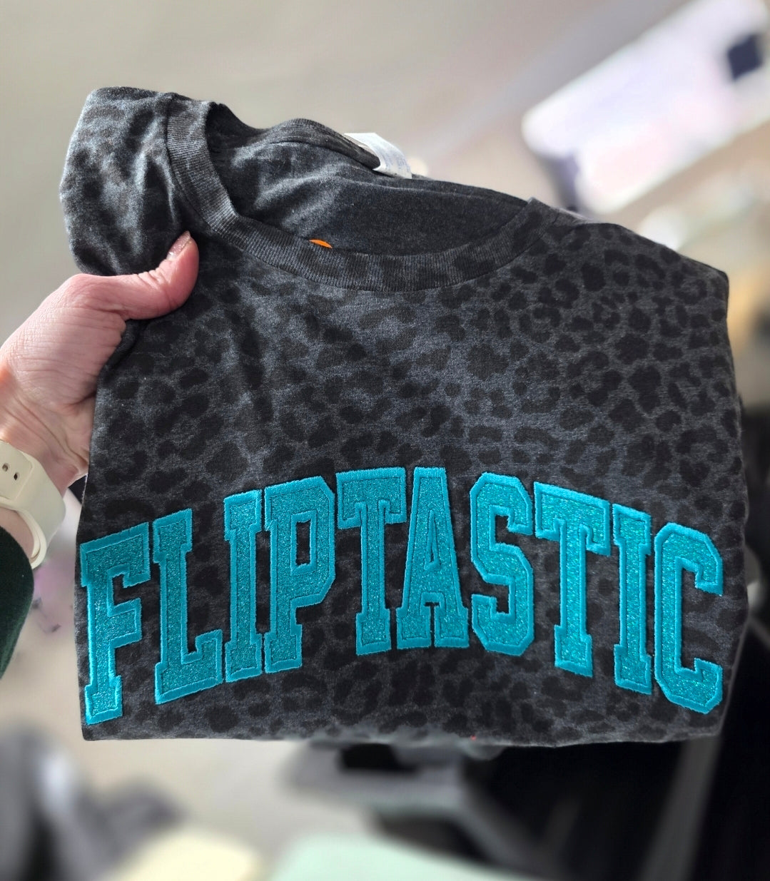 CUSTOM Team Sparkle Leopard Tee