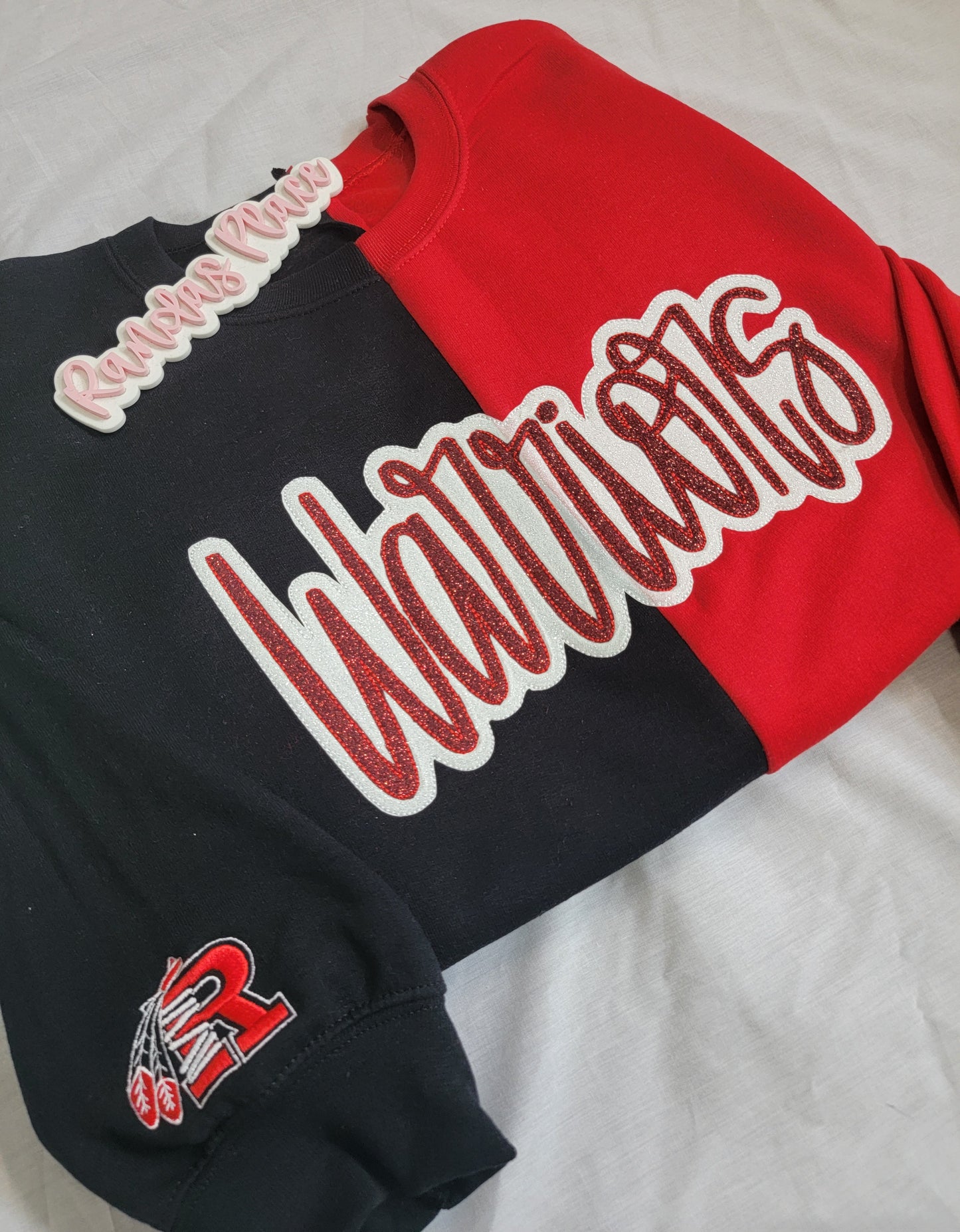 Rogersville Warriors Split Sparkle Crewneck