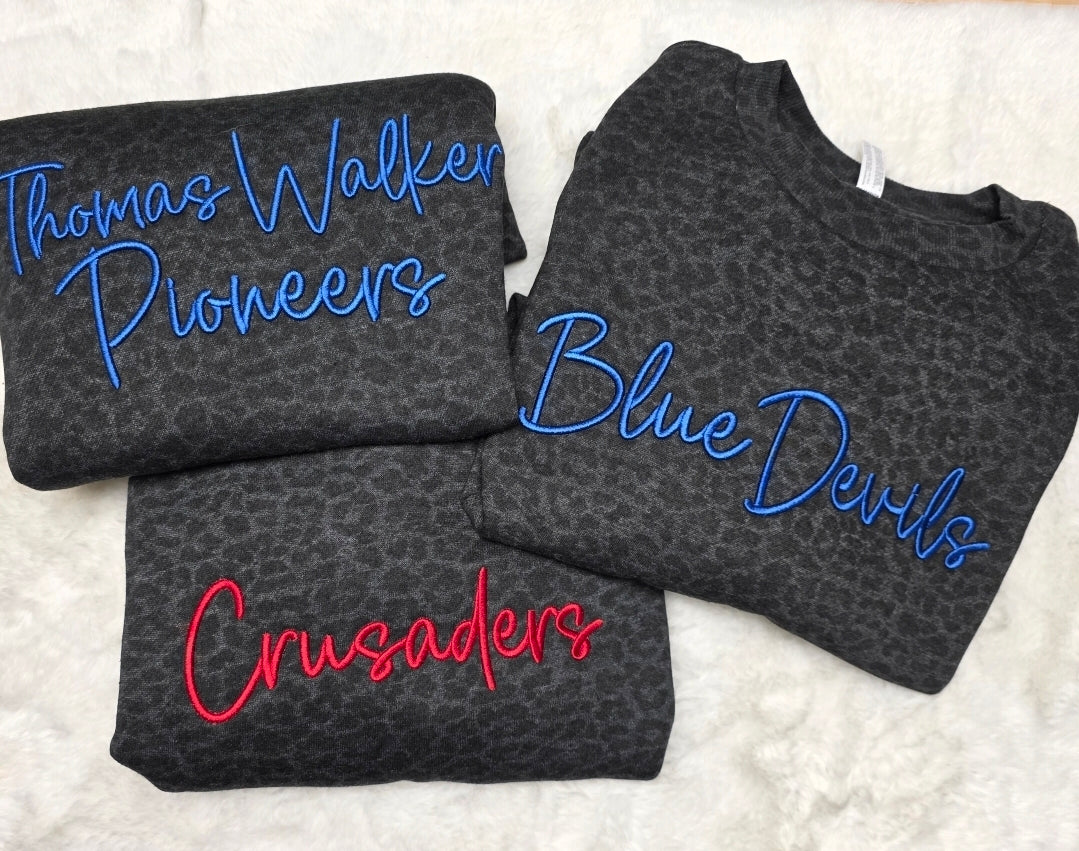 CUSTOM Leopard Puff Tee/Sweatshirt