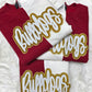 Custom Split Sparkle Crewneck Sweatshirt