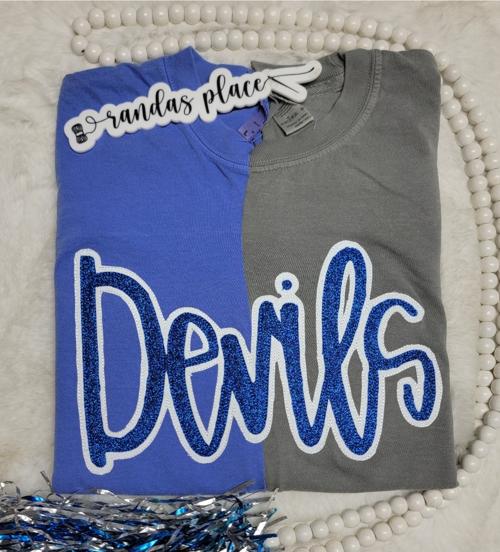 Devils Split Sparkle Tee
