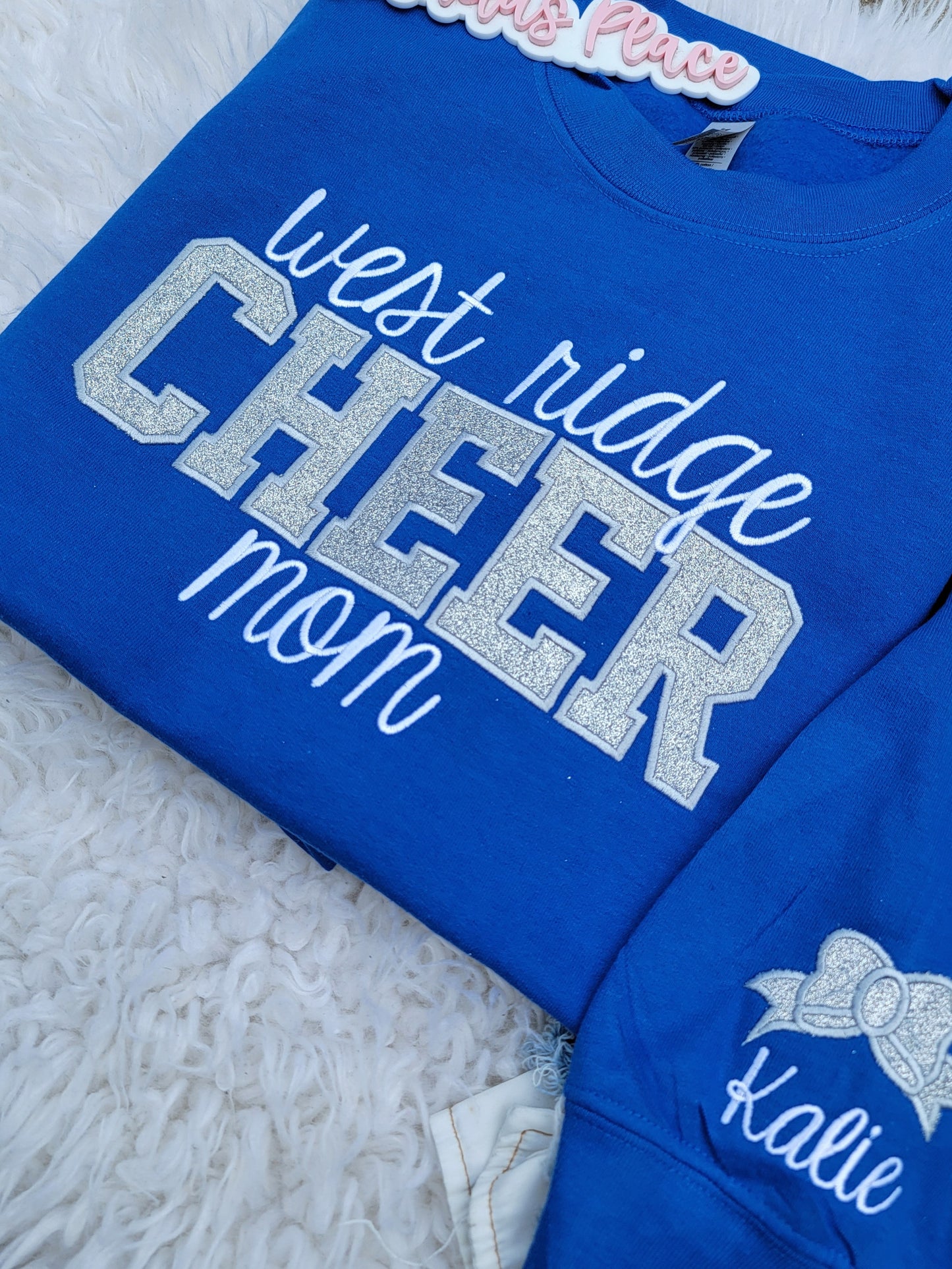 West Ridge Cheer Mom Sparkle Crewneck