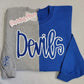 Devils Split Sparkle Crewneck