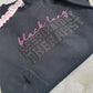 Black Sparkle Black Lung Respiratory Therapist Crewneck