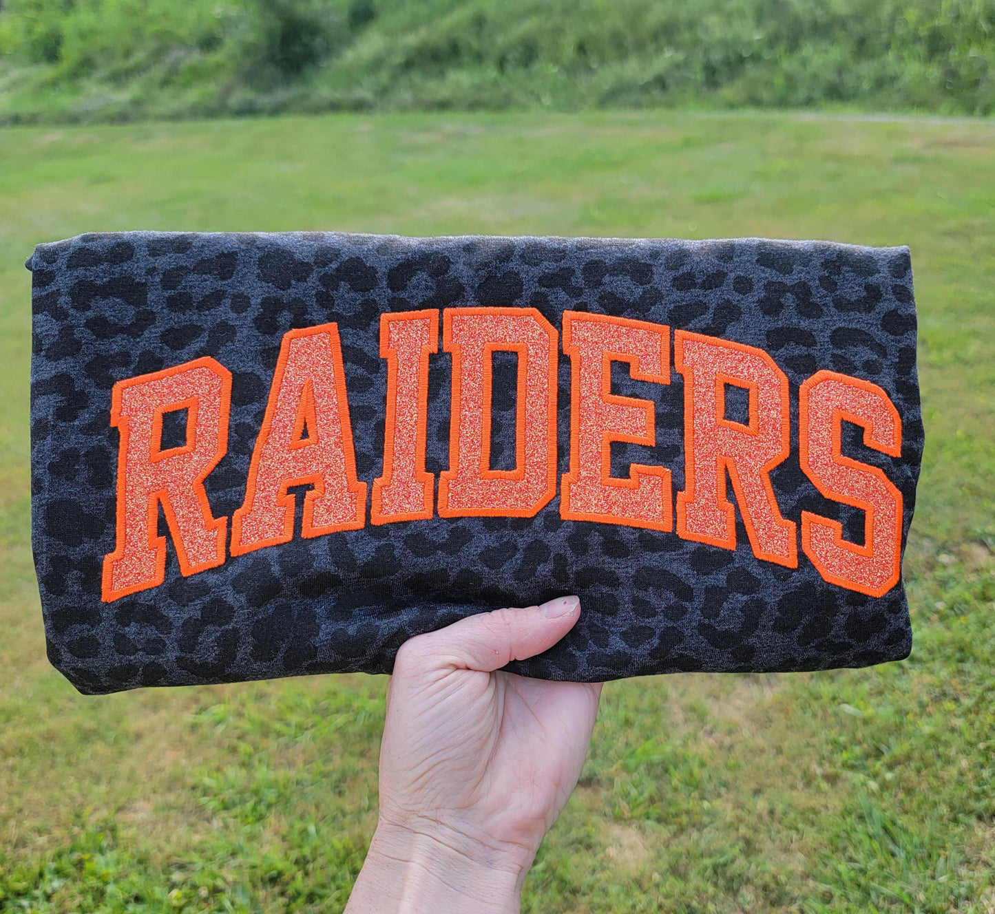 Raiders Sparkle Leopard Tee