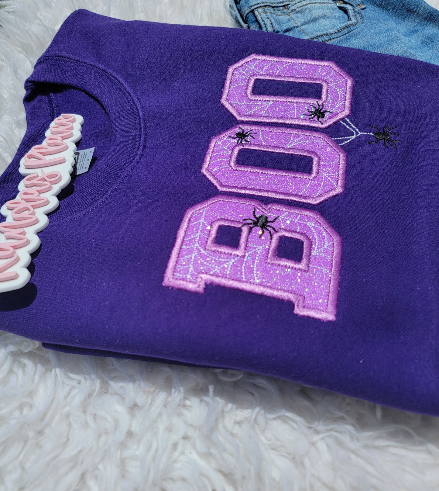 BOO Classic Halloween Sparkle Sweatshirt