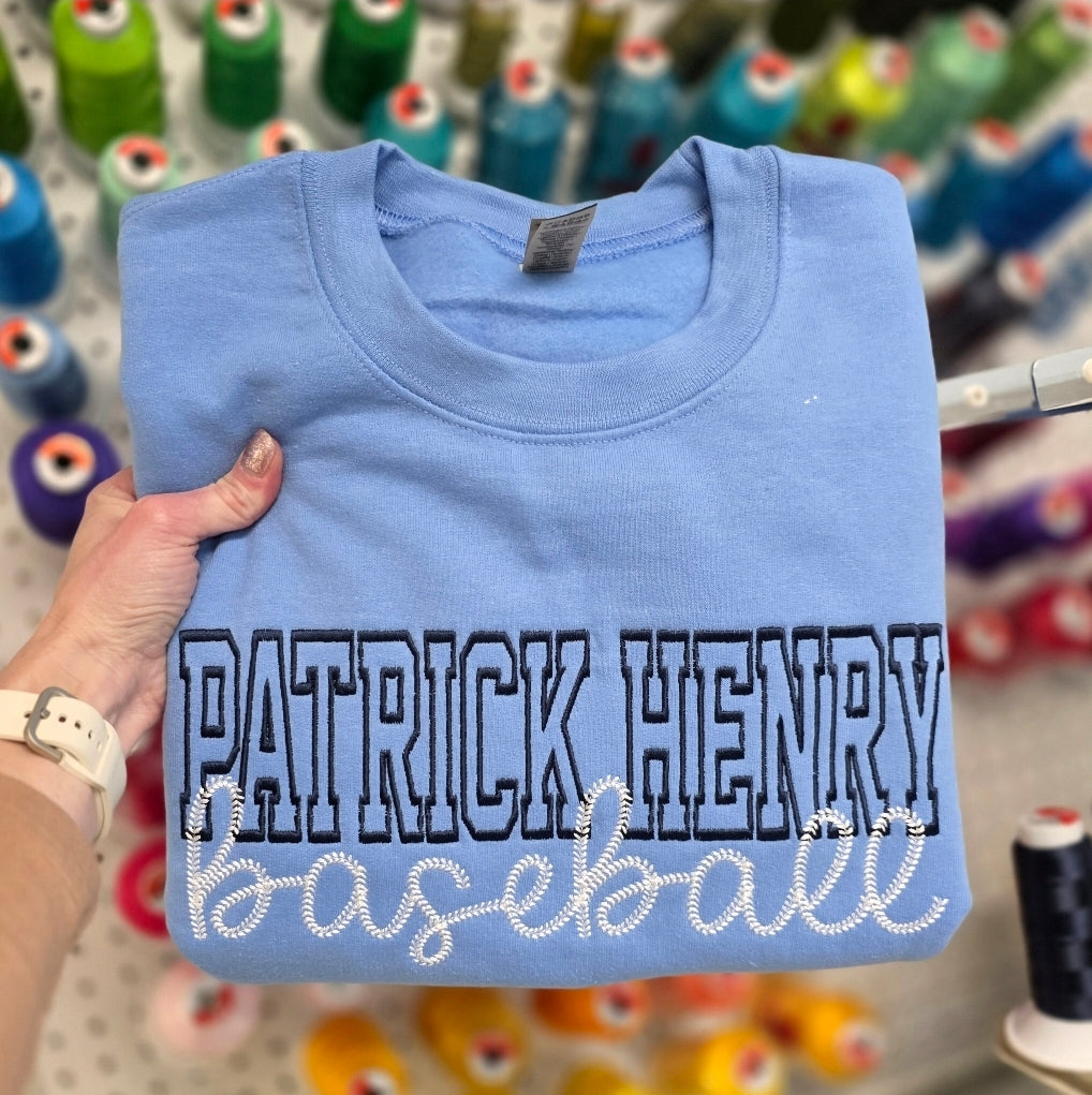 Custom Baseball/Softball Crewneck Sweatshirt