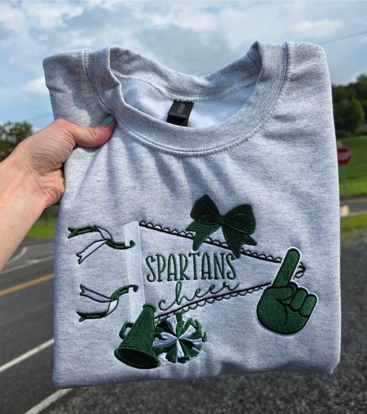 Eastside Spartans Cheer Pennant Flag Crewneck