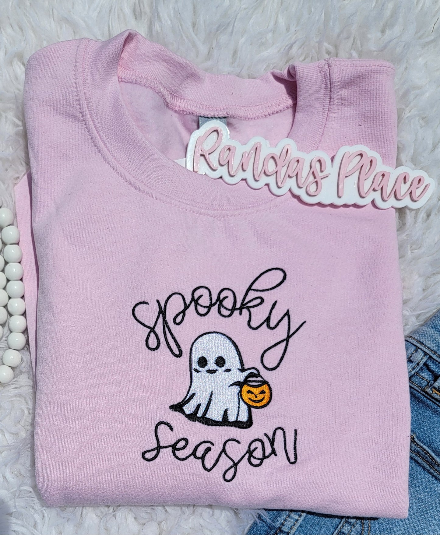 Spooky Season Pink Sweatshirt