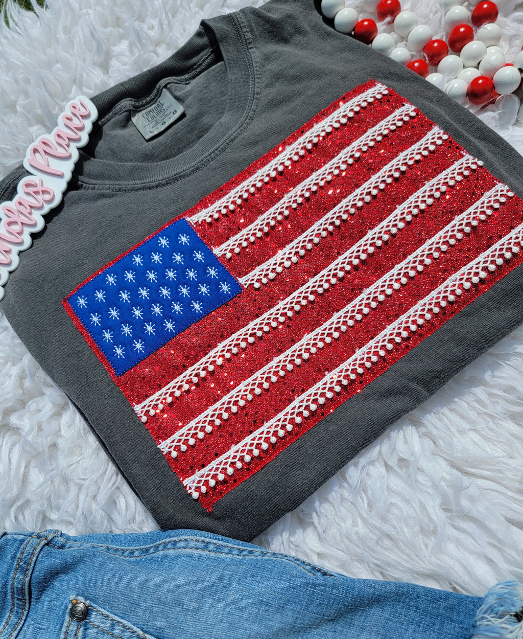 American Flag Ribbon Tee