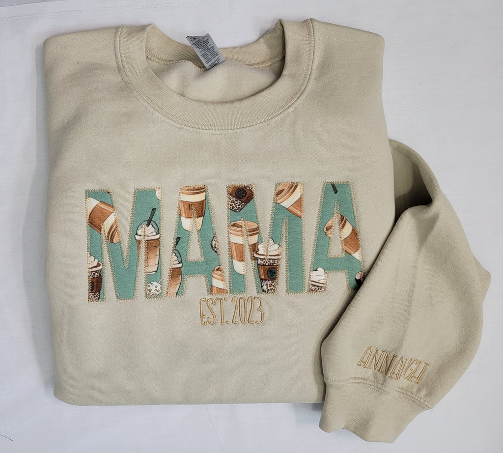 Custom MAMA ESTABLISHED Crewneck with Infant Apparel