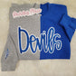 Devils Split Sparkle Crewneck