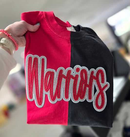 Warriors Split Sparkle Tee