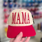 MAMA Pinstripe Puff Hat