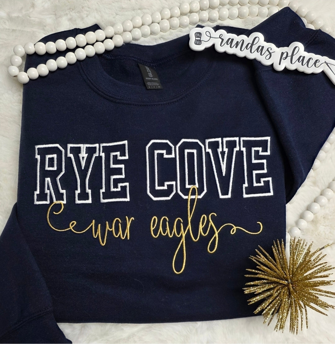 Rye Cove War Eagles Varsity & Script Crewneck