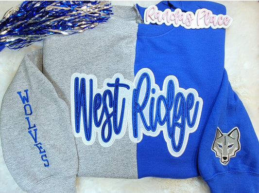 West Ridge Split Sparkle Crewneck