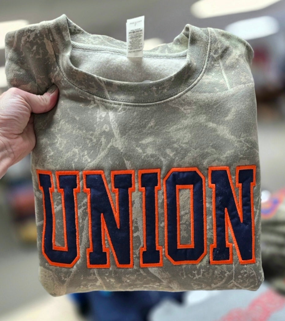 UNION Varsity Camo Crewneck