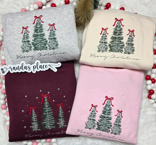 Merry Christmas Embroidered Crewneck