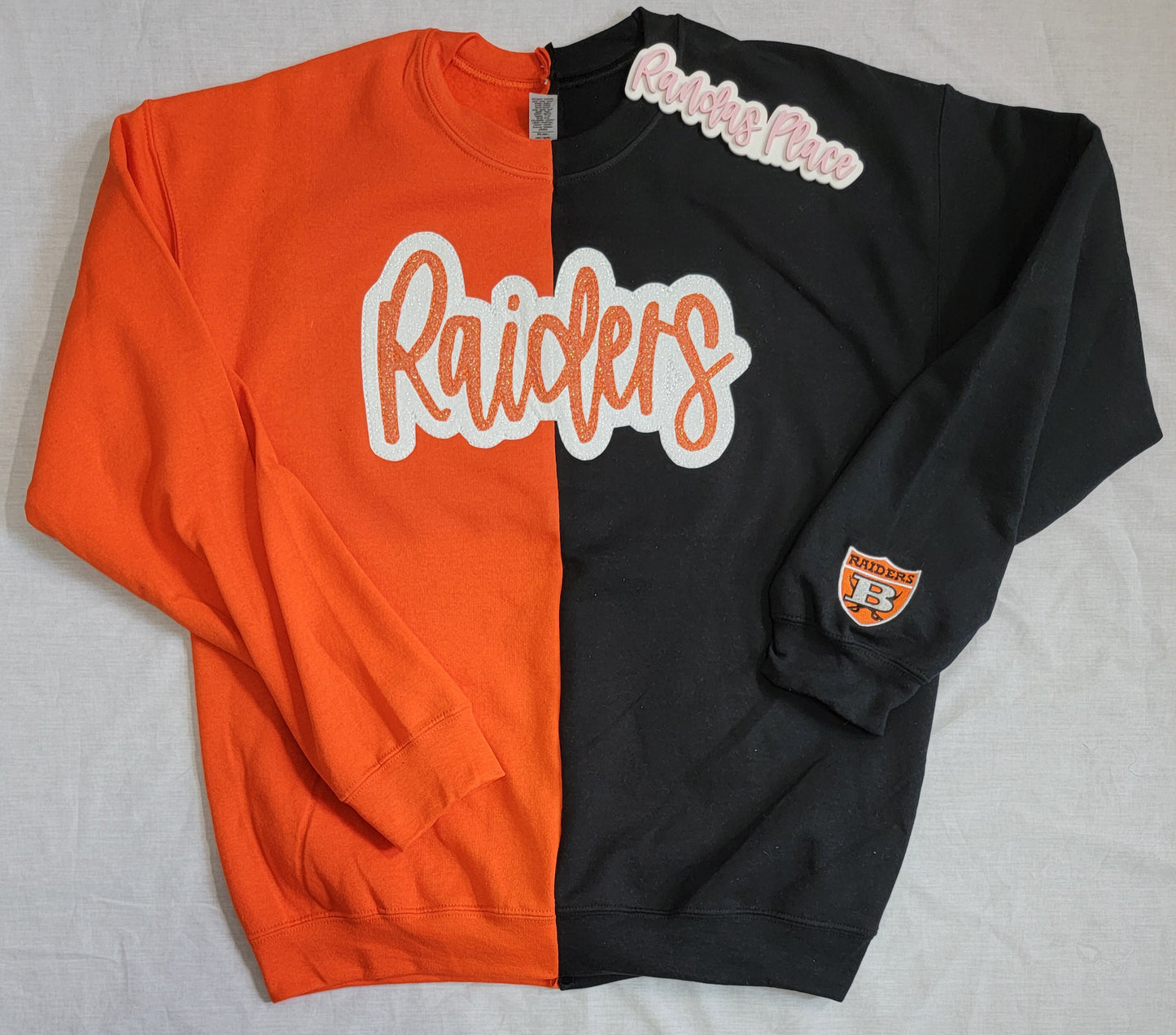 Raiders Split Sparkle Crewneck