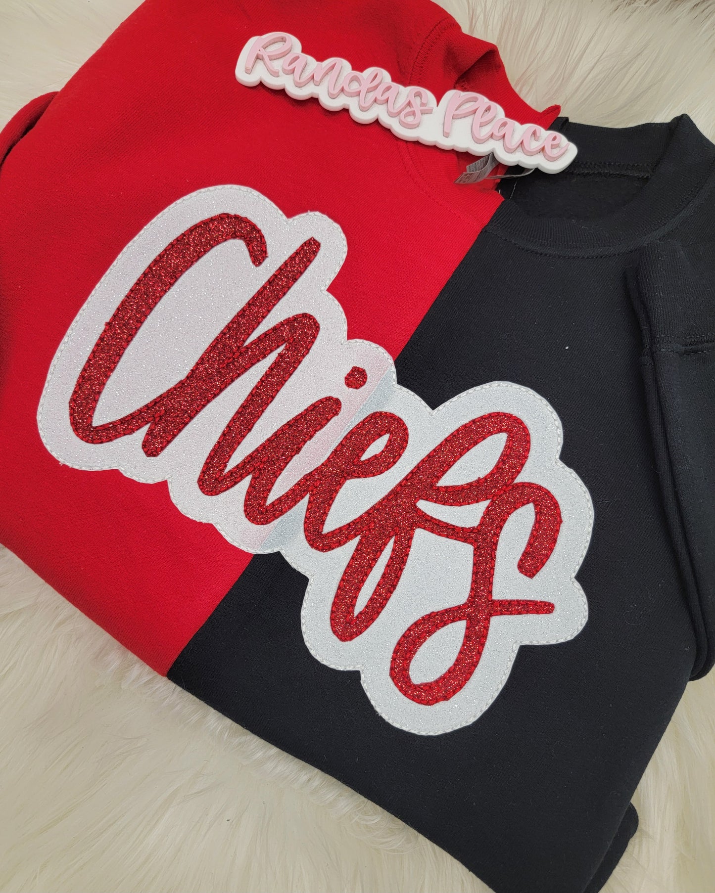 Chiefs Split Sparkle Crewneck