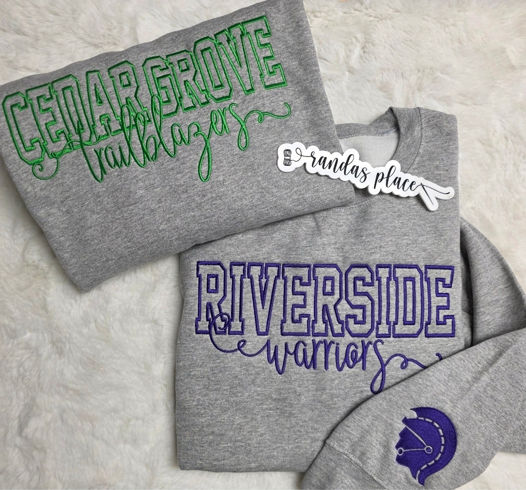 Custom Varsity & Script Crewneck