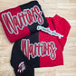 Central Warriors Split Sparkle Red & Black Crewneck