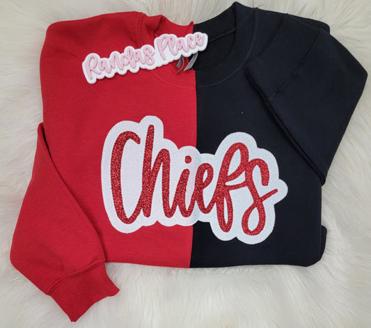 Chiefs Split Sparkle Crewneck