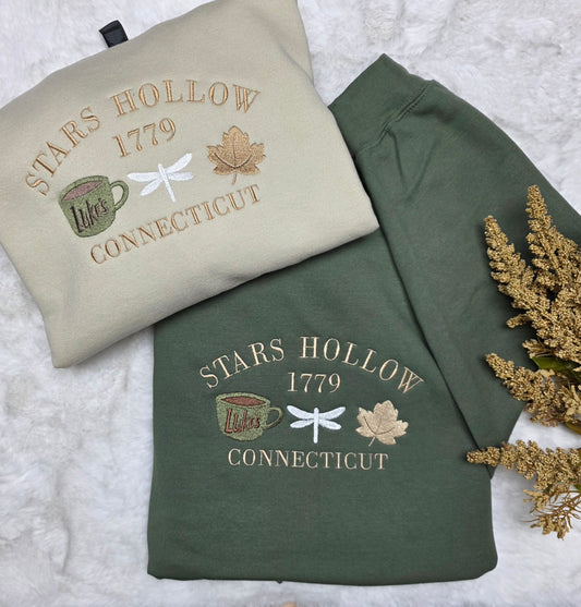 Stars Hollow Fall Embroidered Crewneck