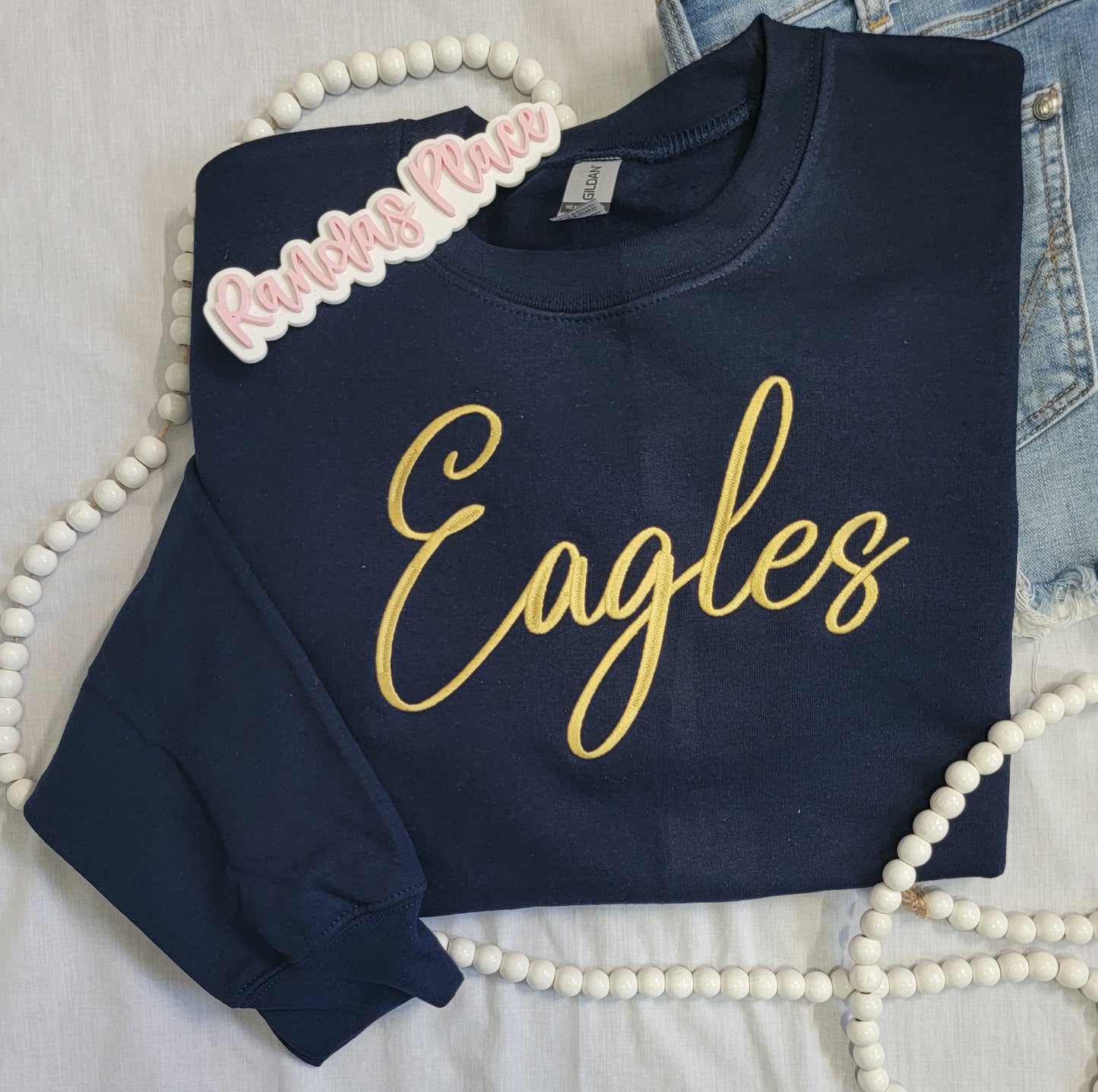 Classy Eagles Cursive Crewneck