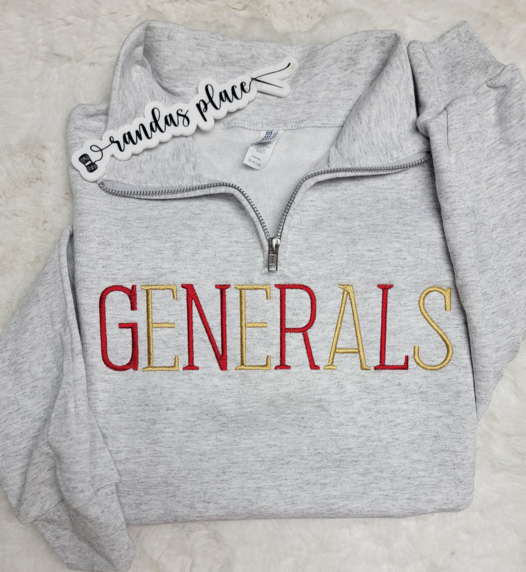 Lee High Generals Quarter Zip