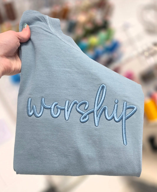 Worship Inspirational Puff Tee