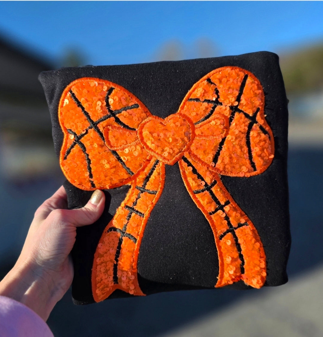 Basketball Sequence Bow Tee/Sweatshirt