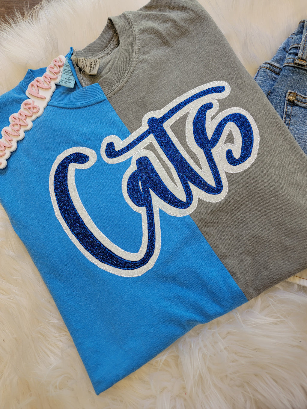 Cats Split Sparkle Tee