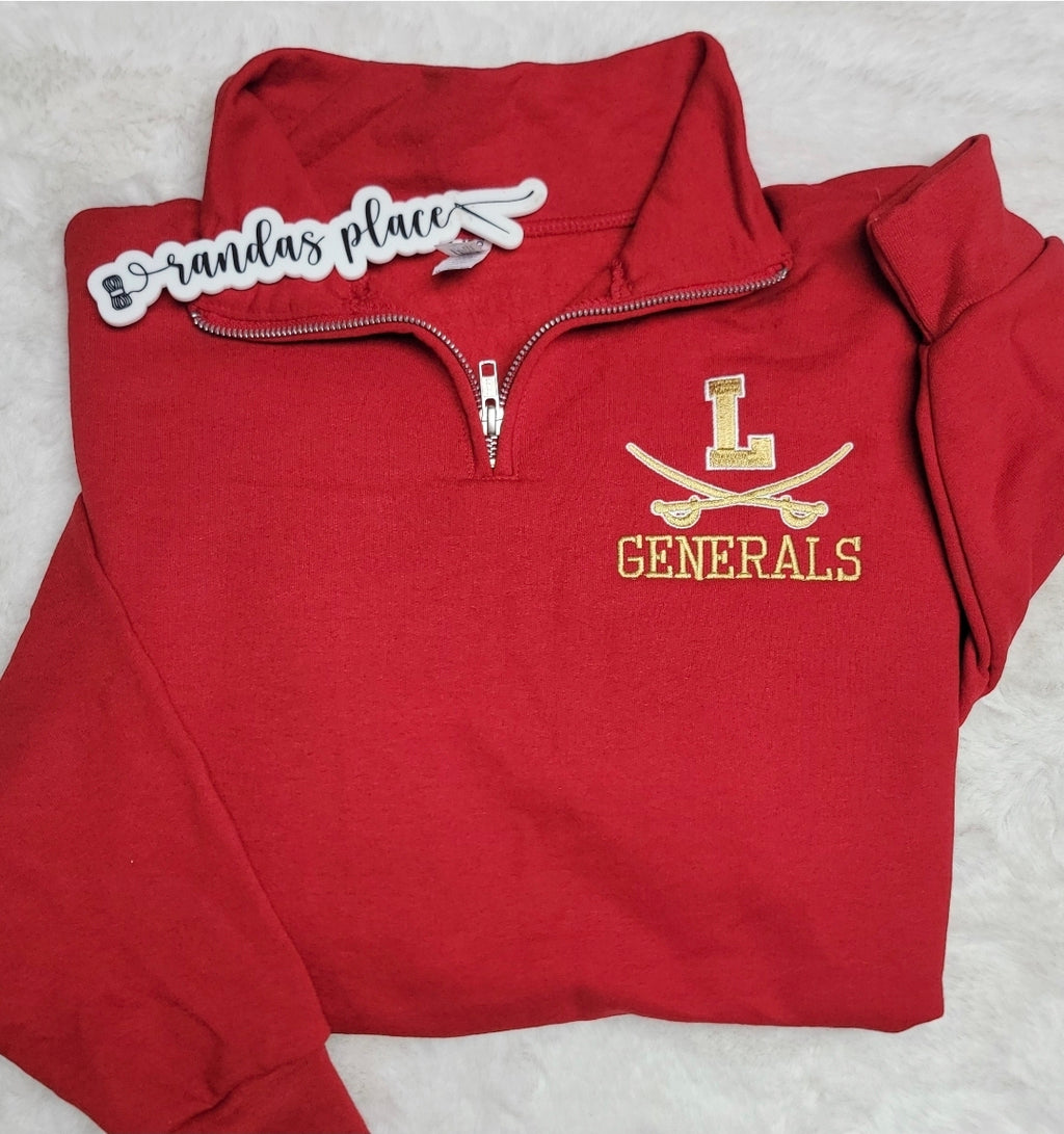 Lee High Generals Quarter Zip