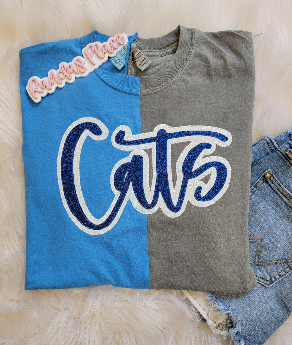 Cats Split Sparkle Tee